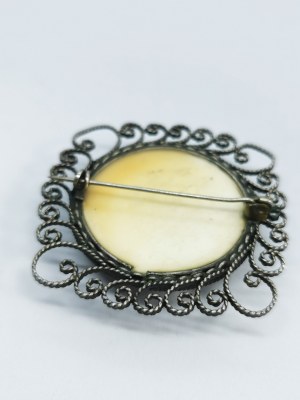 Vintage embroidered brooch