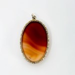 Silver Pendant with Carnelian