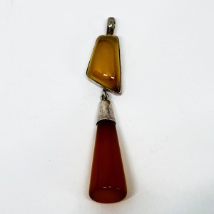 Modernist silver pendant