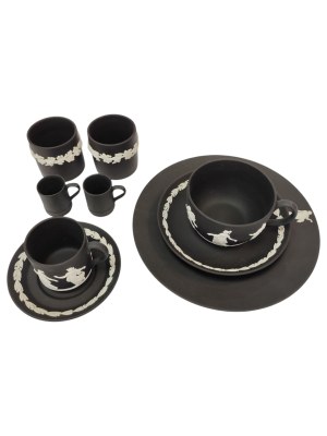 Wedgwood black porcelain set