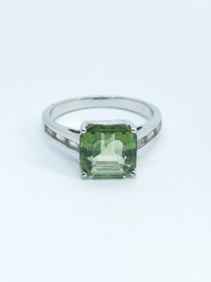 Ring with Tourmaline and Topazes, 925 Silver, Gemporia