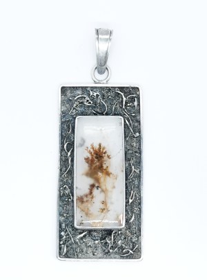 Agate Pendant, 925 Silver