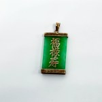 Sterling silver pendant with Jadeite in Asian style