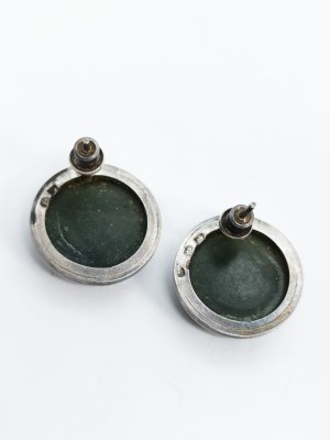 Jade Earrings, 925 Silver