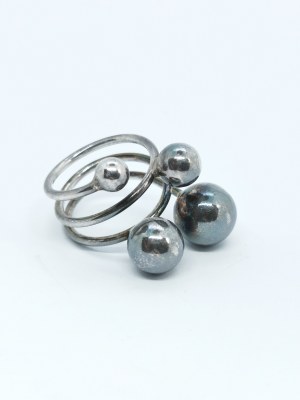 Ring with beads, 925 Silver