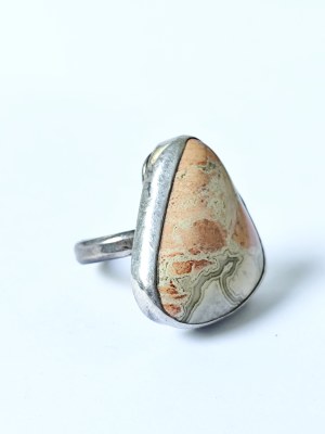 Ring with jasper , Silver 925