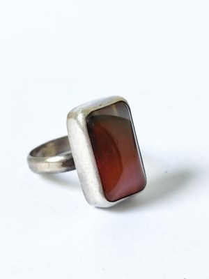Ring with agate, 925 Silver