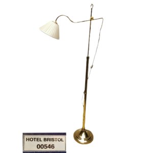 Oryginalna przyfotelowa regulowana Lampa stojąca z Hotelu Bristol.