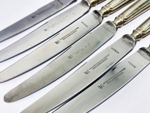6 silver-plated Solingen knives