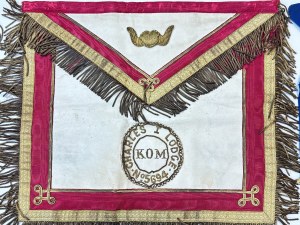 Freemasonry: a set of paraphernalia, insignia and a book of R.A.O.B. G.L.E. rituals.