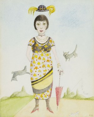 Kazimierz MIKULSKI (1918-1998), Woman with an Umbrella