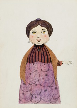 Kazimierz MIKULSKI (1918-1998), Woman in a Purple Dress