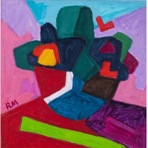 Roman Maisei, Flower pot on pink, 2025