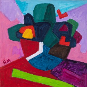 Roman Maisei, Flower pot on pink, 2025