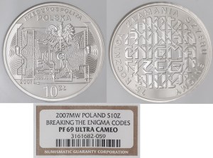 10 Z£, 2007, 75th Anniversary of the Breaking of the Enigma Cipher