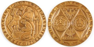 MEDAL, THOUSAND YEARS OF POLISH COINAGE, 1966