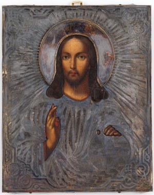 IKON, CHRIST PANTOKRATOR, Russia, Moscow, Dmitry Ivanovich Orlov and Dmitry Yegorovich Udaltsov, 1863