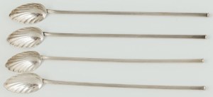 FOUR Ice Cream Spoons, Germany, Pfrozheim, Lutz & Weiss, ca. 1930.