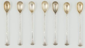 SEVEN Spoons England, London, Thomas Bradbury, 1893