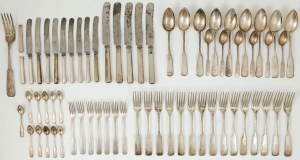 SET OF MOSCOW FASHIONED cutlery, Poland, Warsaw, Hempel Brothers, after 1909