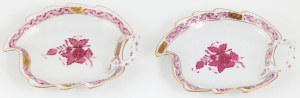 PARA PATTERNS IN LEAF FORM, Hungary, Herend, 1932-48