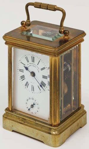 TRAVEL CLOCK - CARNEY, Austria, Vienna, Ignatz Marenzeller, circa 1860.