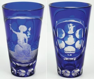 GLASS WITH BACHUS, Czech Republic, circa 1920.