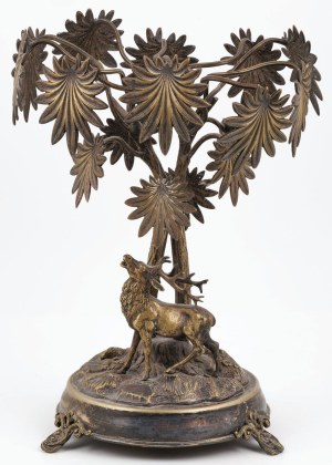 deer under the tree, Poland, Warsaw, Norblin, 1896 - 1914
