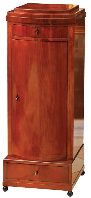 BOARD-POSTUMENT IN BIEDERMEIER STYLE, late 19th century.