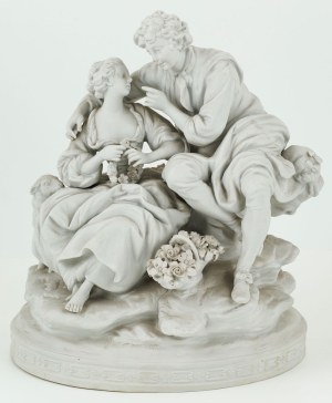 PAIR OF PASTORS, Thuringia, Volkstedt, Aelteste Volkstedter Porzellanfabrik, 1915-34