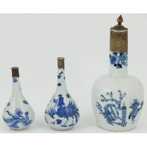 TRZY BUTELKI NA SAKE, Japonia, XIX / XX w.
