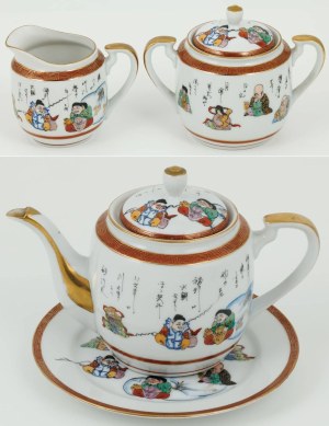 TEA SET, Japan, Kutani, circa 1930.