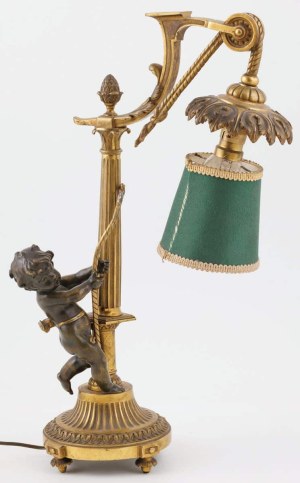 ELECTRIC LAMP WITH PUTT, early 20th century.