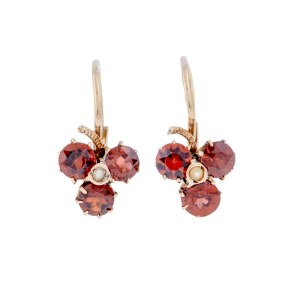 Earrings with clover motif, Austria, Vienna, 19th/20th century.