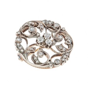 Brooch with floral motif, France, late 19th century, Art Nouveau