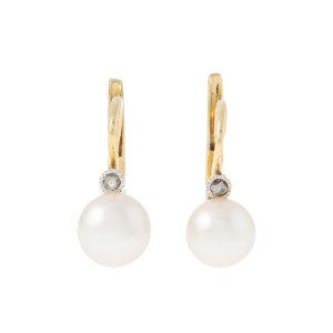 Earrings, France, early 20th century.