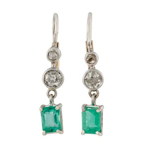 Earrings, mid-20th century.