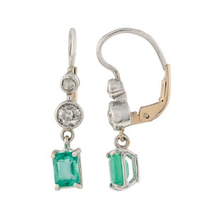 Earrings, mid-20th century.