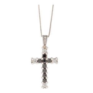 Pendant in the form of a cross with a chain, 2nd half of the 20th century.