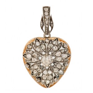 Medallion with heart motif, 19th/20th century, Victorian style
