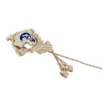 Tie pin with floral motif, first half of 19th century, Biedermeier