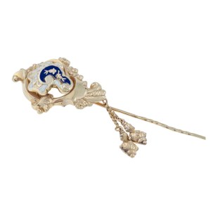 Tie pin with floral motif, first half of 19th century, Biedermeier