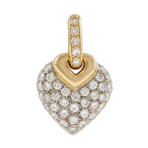 Pendant with heart motif, k. 20th century.