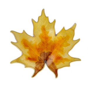 Brooch in the form of a maple leaf, Norway, 2nd half of the 20th century.