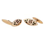 Cufflinks with clover motif, Hungary, Pest, 19th/20th century.