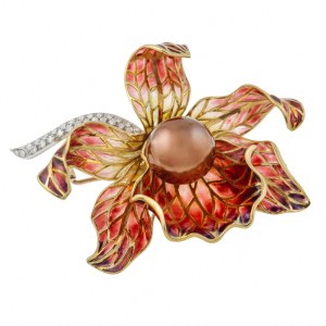 Brooch in the form of a flower, 2nd half of the 20th century.