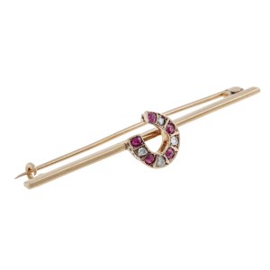 Brooch with horseshoe motif, 19th/20th century.