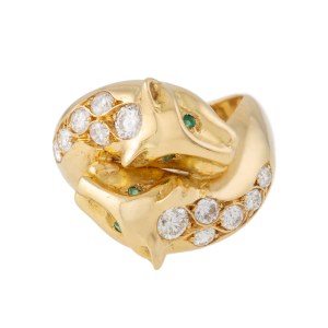 Ring with panther motif, 2nd half of 20th century.