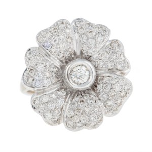 Ring in the form of a flower, 2nd half of the 20th century.