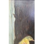 Oszkar Glatz (1872 Budapeszt - 1958 Budapeszt), Dziewczynka z kurczątkiem